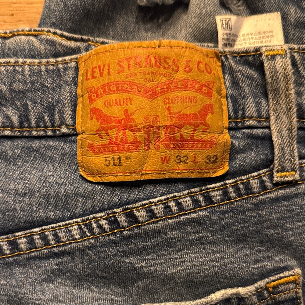 Levi's Classic Blue Jeans with Leather Patch